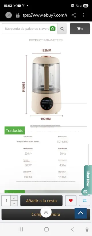 Licuadora Royalstar 1.5L