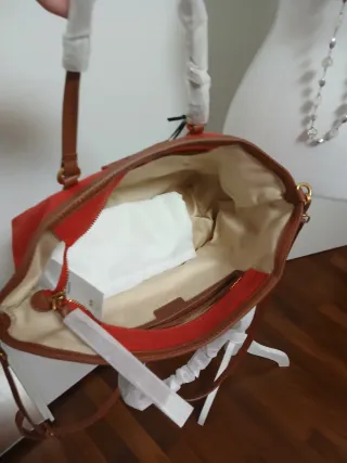 Borsa Pinko Shopper Arancione