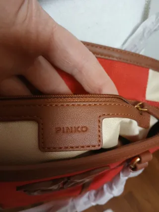 Borsa Pinko Shopper Arancione
