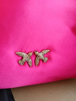 Borsa Pinko fucsia con farfalle dorate