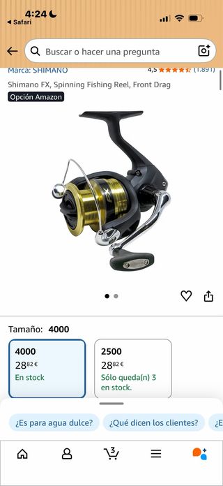 Carrete Shimano FX 4000