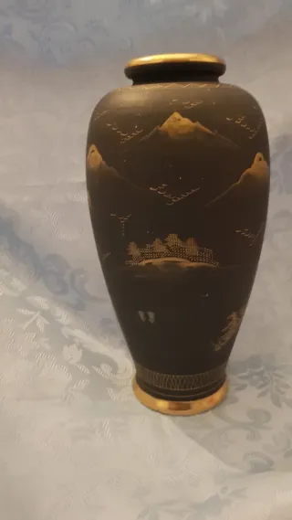 Vaso Giapponese Decorato Oro, alto cm. 25