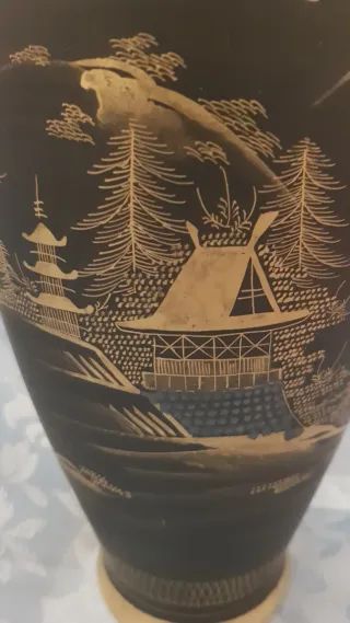 Vaso Giapponese Decorato Oro, alto cm. 25