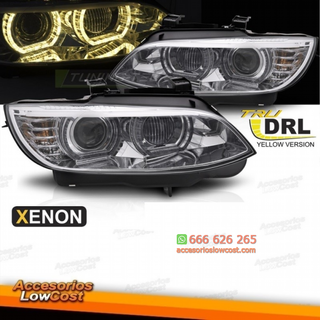 Faros de xenón con LED amarillo y luz diurna crom