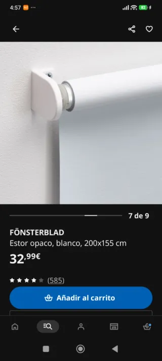 Estor opaco Fönsterblad Ikea 200x155 cm NEGOCIABLE
