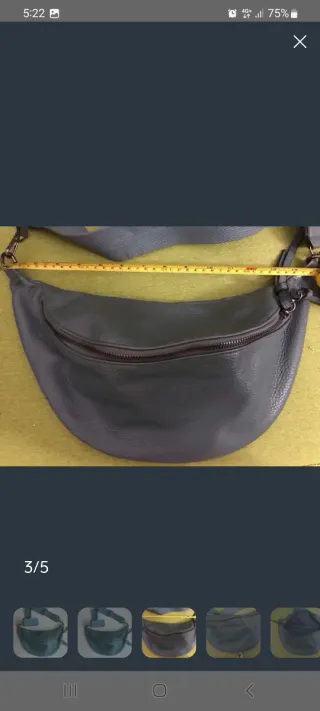 Borsa a spalla XL verde bluastra