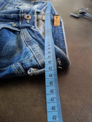 Jeans skinny Slim Blu Used Y2K