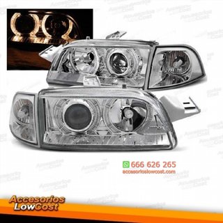 FAROS OJOS DE ANGEL PUNTO,93-99- H7+H7-CRISTAL CL