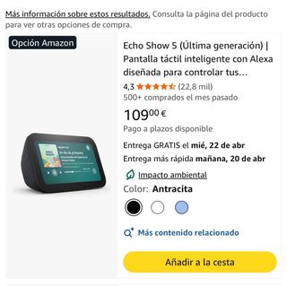 NO NEGOCIABLE - ECHO SHOW 5 IA - SIN DESPRECINTA