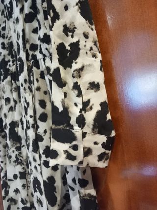 Vestido largo estampado animal print