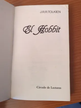 Libro EL hobbit