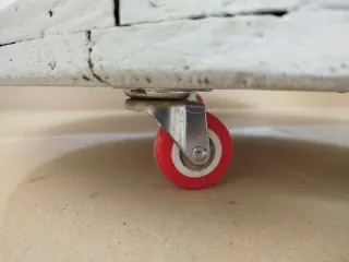 Mesa Bobina Ruedas Madera