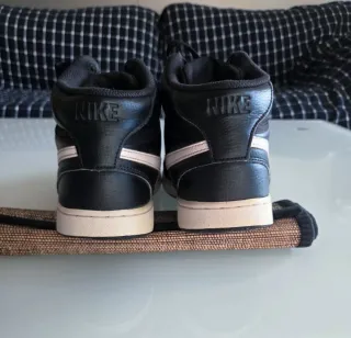 Nike Court Vision Botín Piel Negro