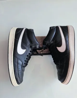 Nike Court Vision Botín Piel Negro