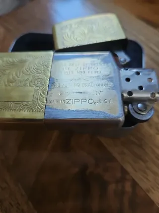 Zippo Venetian Ottone 1988 Originale Scatola