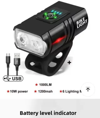 Luce LED Bici Ricaricabile USB