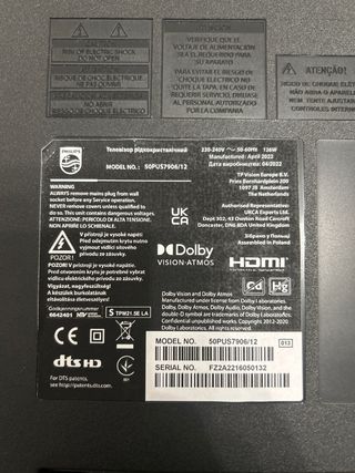 Televisión Philips Ambilight 50 pulgadas Smart TV