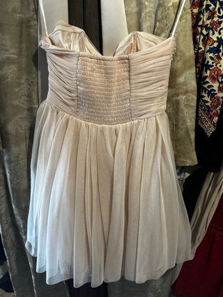 Vestido Zara tul rosa palo