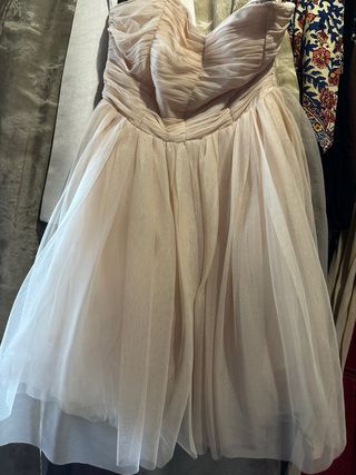 Vestido Zara tul rosa palo