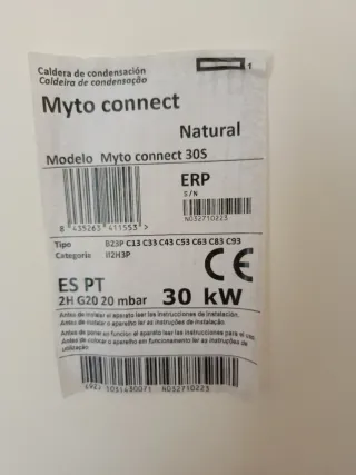 Caldera Gas Manaut Myto Conect 30KW Nueva
