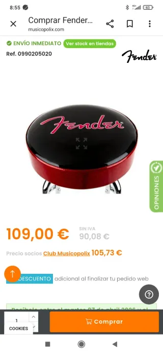 Taburete Guitarra  a mitad de precio nuevo