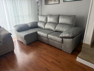 Sofá modular gris tela antimancha cama 759€