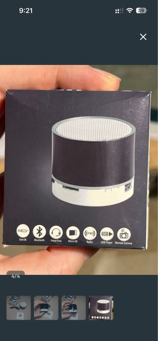 Altavoz Bluetooth Negro FM y SD