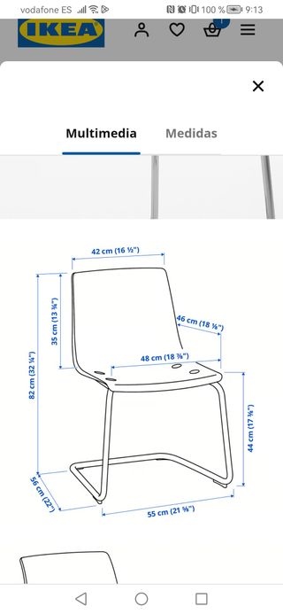 Silla Tobias IKEA Transparente Cromada. Ideal