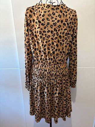 Vestido Mango Estampado Animal Print Tamanho S