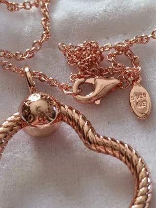 Collana Pandora Cuore Rose Gold Charm