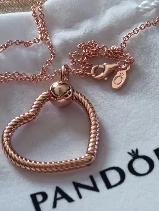 Collana Pandora Cuore Rose Gold Charm