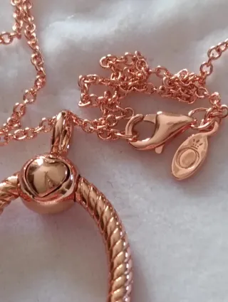 Collana Pandora Cuore Rose Gold Charm