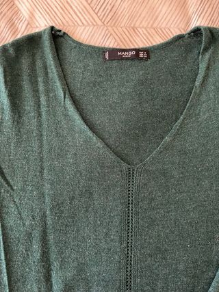 Jersey fino Mango verde mujer