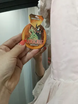Traje flamenca niña talla 6 rosa bebé