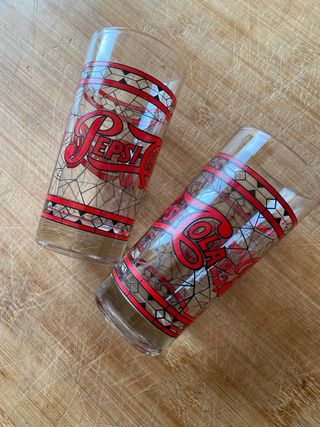 Bicchieri Pepsi Vintage Anni 80 Set 2u