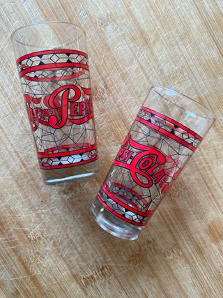 Bicchieri Pepsi Vintage Anni 80 Set 2u
