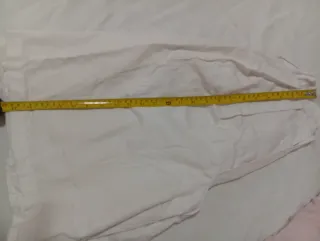 Pantalón huertano talla S chica blanco