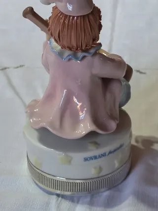 Statua carillon clown con argento