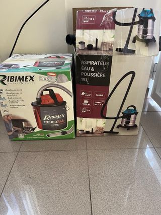 Aspirador agua cenizas y polvo 1000W 15L