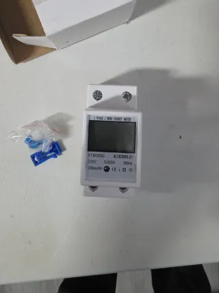 Medidor Eléctrico Digital Monofásico Carril DIN