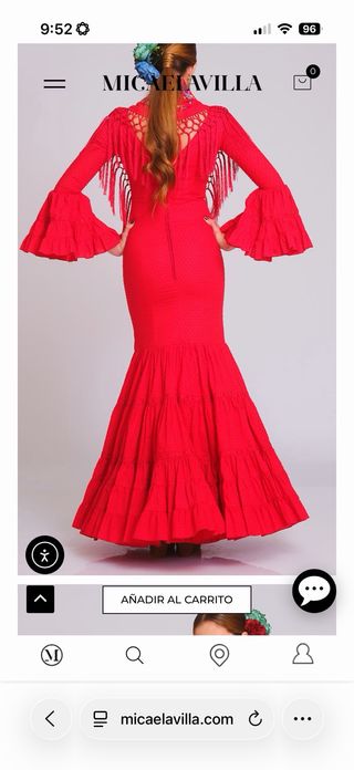Traje Flamenca Canastero rojo Micaella Villa