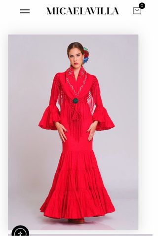Traje Flamenca Canastero rojo Micaella Villa