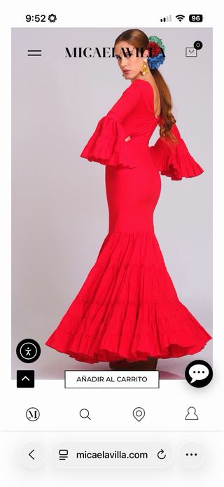 Traje Flamenca Canastero rojo Micaella Villa