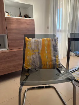 Juego 6 Sillas Comedor/Oficina Transparentes