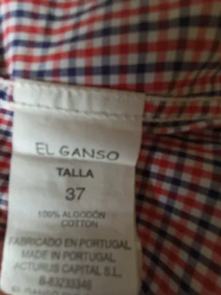 Camisa El Ganso T 37