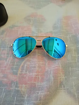 Occhiali da sole Police blu e oro