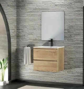 Mobile bagno rovere 60x45cm 2 cassetti