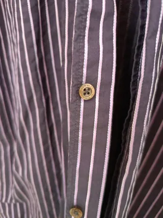 Camisa Etro Negra y rayas Moradas