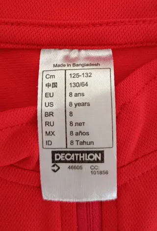 Maillot ciclismo infantil Btwin 8años 125cm-132cm