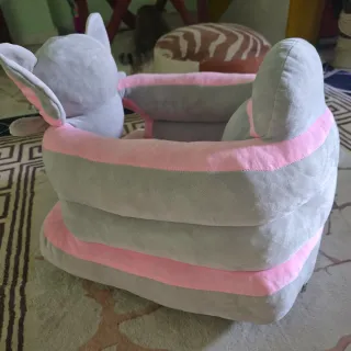 Silla bebé elefante peluche rosa.